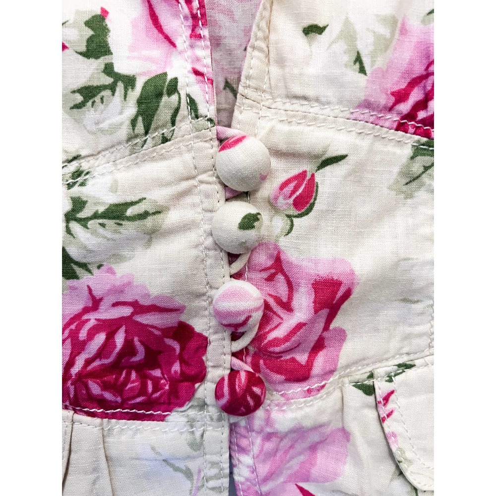 Banana Republic Floral Linen Blazer Size 2 - Picture 4 of 8